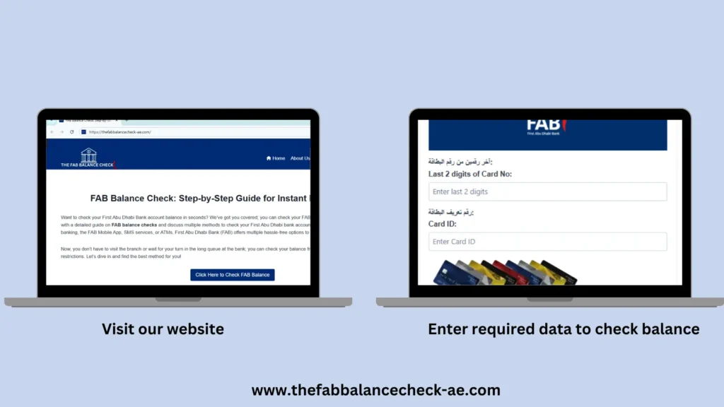 Infographic showing steps to check balance online