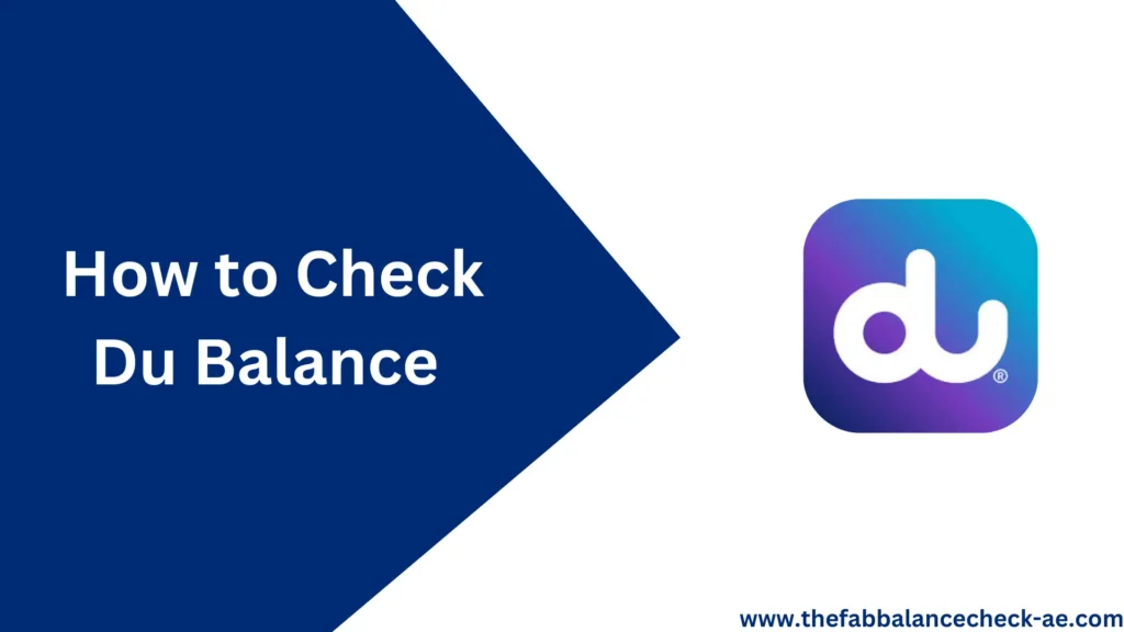 Check Du Balance