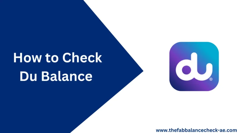 Check Du Balance